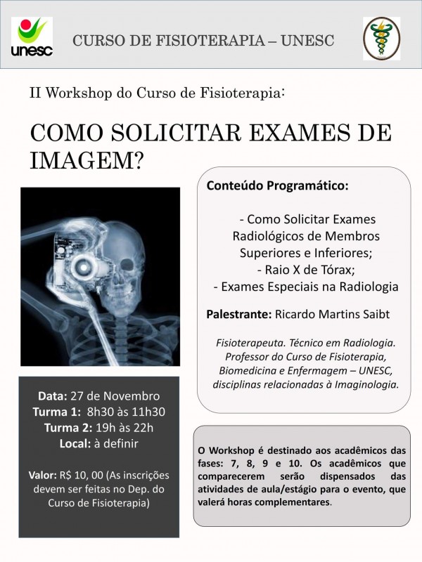 II Workshop promovido pelo Curso de Fisioterapia aborda solicitação de